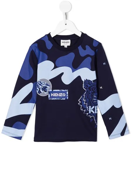 Kenzo Kids толстовка с принтом Tiger