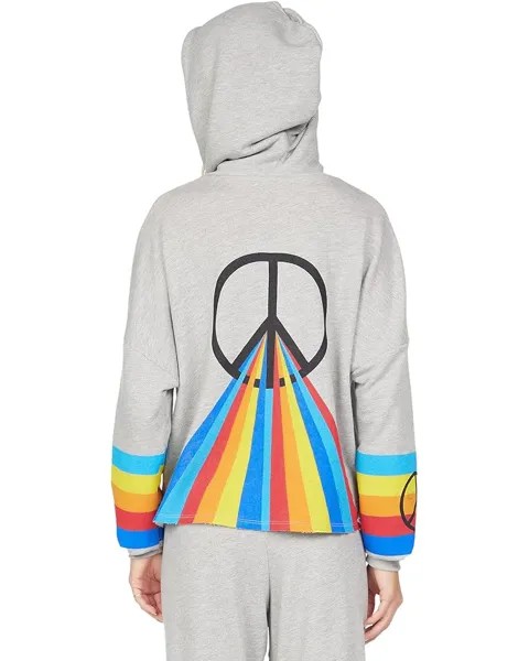 Худи Lauren Moshi Gisele Peace Rays Hoodie, цвет Heather Grey