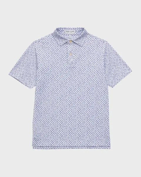 Рубашка поло из джерси Pina Skullaga Performance для мальчиков, размер XS-XL Peter Millar, цвет White/Sport Navy