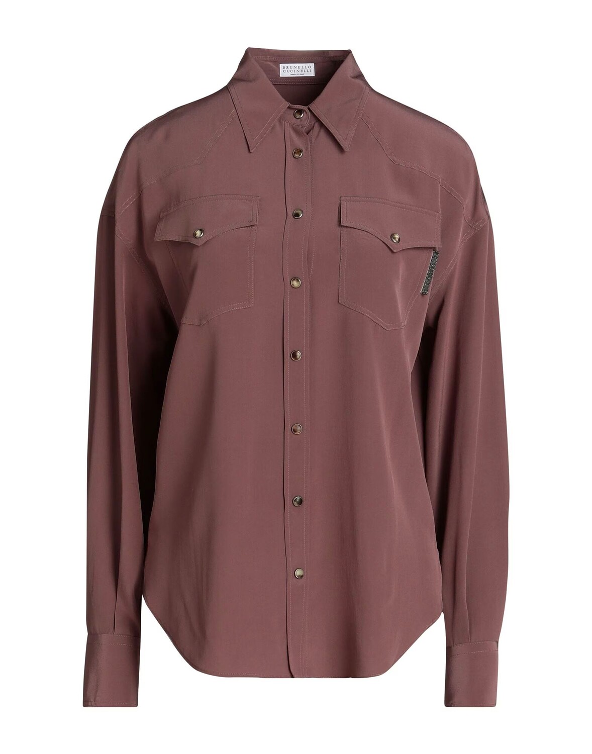 Рубашка Brunello Cucinelli, лиловый
