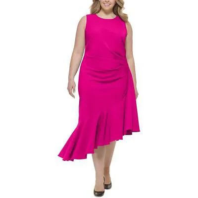 Eliza J Женское розовое плиссированное вечернее платье без рукавов плюс 14W BHFO 8824