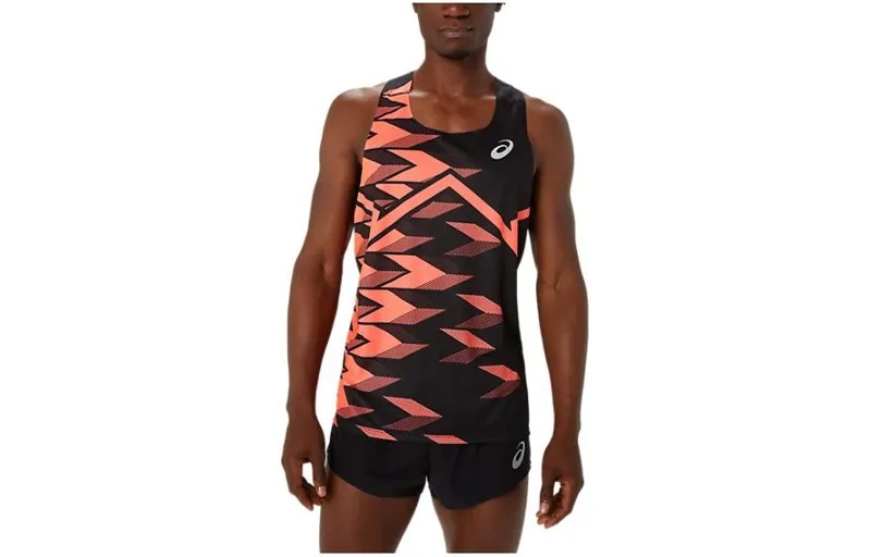 Майка TRACKELITE мужской черный/красный Asics, черный/красный
