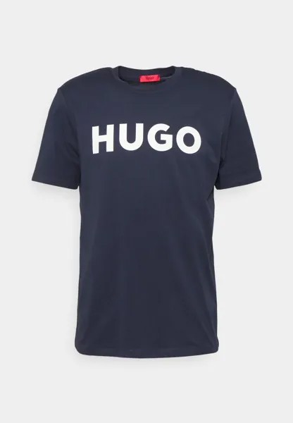 Футболка с принтом HUGO, темно-синий