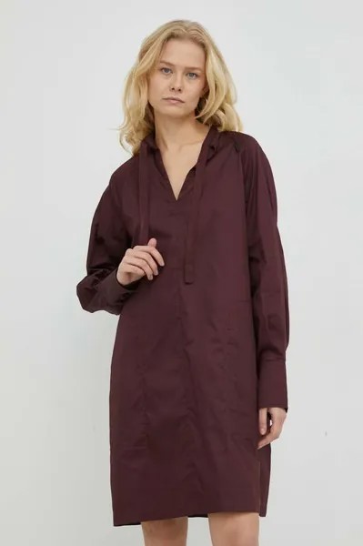 Хлопковое платье G-Star Raw, гранат