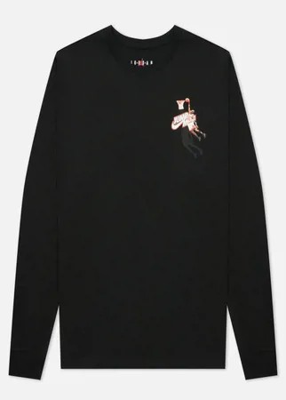 Мужской лонгслив Jordan Jumpman Crew, цвет чёрный, размер S