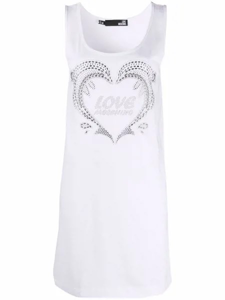 Love Moschino топ без рукавов с заклепками