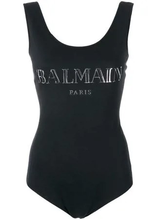 Balmain боди с принтом с логотипом