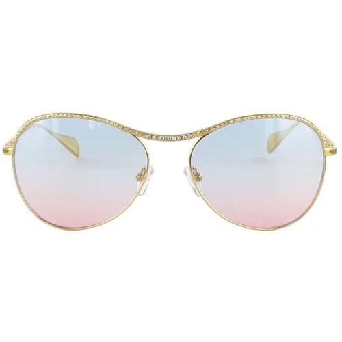 Солнцезащитные очки Genny , круглые, оправа: металл, с защитой от УФ, зеркальные, для женщин, мультиколор