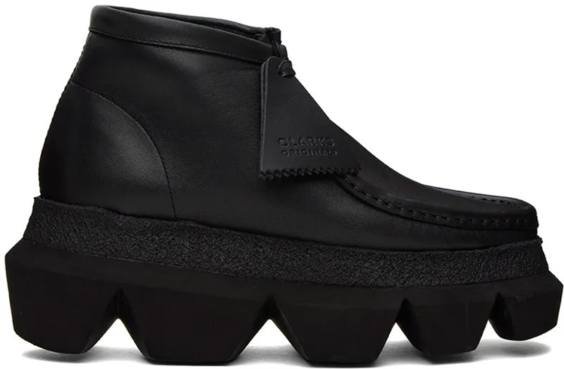 Черные гибридные дерби Clarks Originals Edition Wallabee sacai