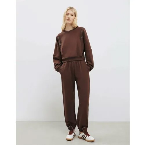 Брюки спортивные Gloria Jeans, размер XS/164 (38-40), коричневый