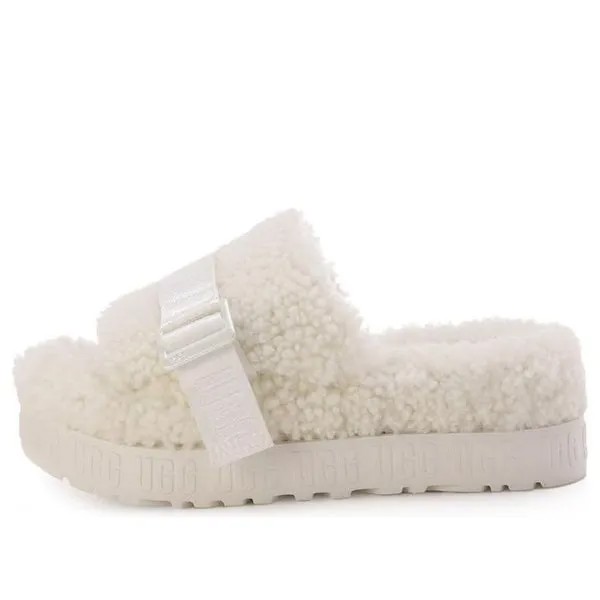 Модные сандалии флуфита тапочки Ugg, белый