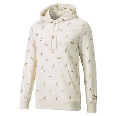 Puma Classics Graphics Brand Love Aop Pullover Hoodie Mens Off White Casual Oute