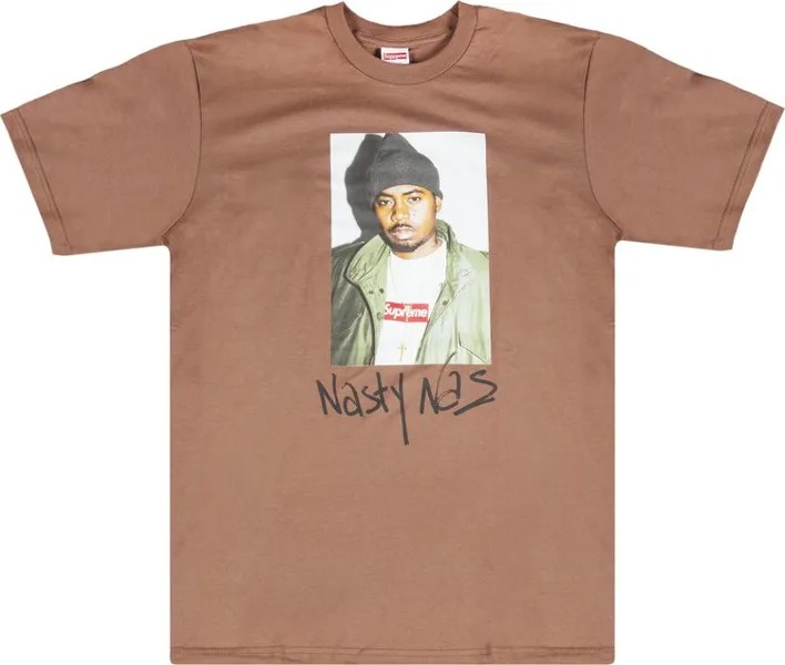 Футболка Supreme Nas T-Shirt 'Brown', коричневый