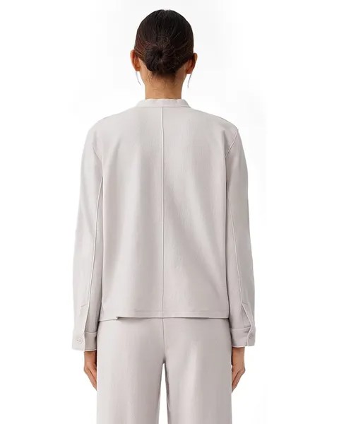 Куртка Eileen Fisher Mandarin Collar Jacket, цвет Chalk