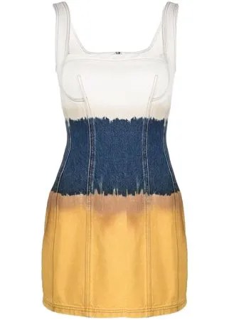 Alberta Ferretti джинсовое платье Oceanic с принтом тай-дай