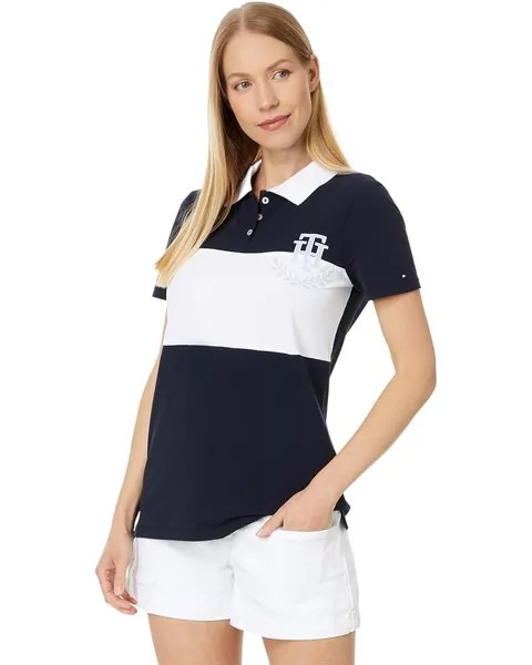 Поло Tommy Hilfiger Color-Block Applique, цвет Sky Captain