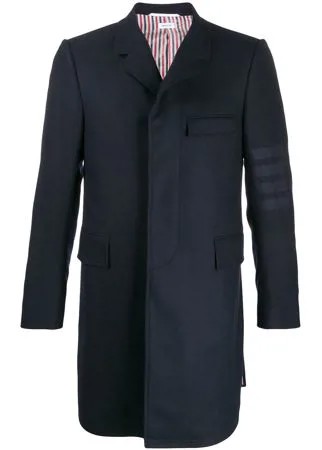 Thom Browne пальто Chesterfield с полосками 4-Bar