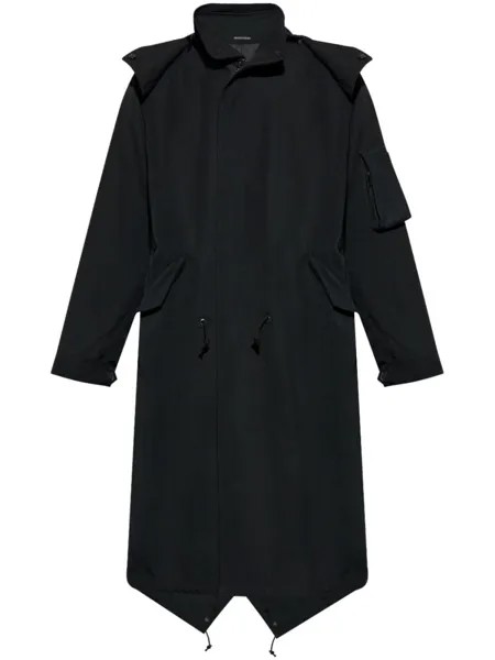 Yohji Yamamoto плащ с капюшоном, черный