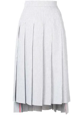 Thom Browne полосатая юбка-миди в складку