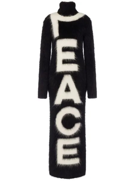 Moschino платье вязки интарсия, черный