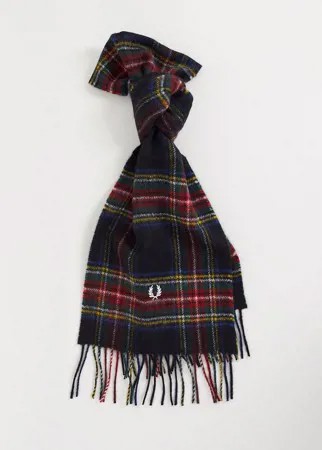 Черный шарф в шотландскую клетку Fred Perry Stewart-Черный цвет