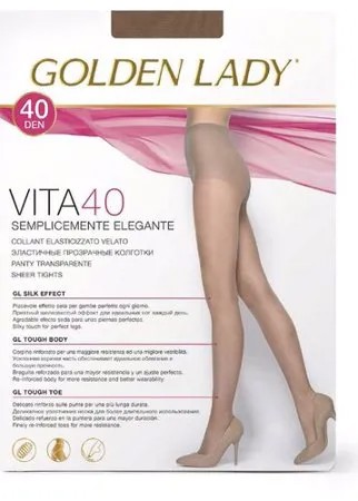 Колготки Golden Lady Vita 40 den, размер 4-L, cognac (бежевый)