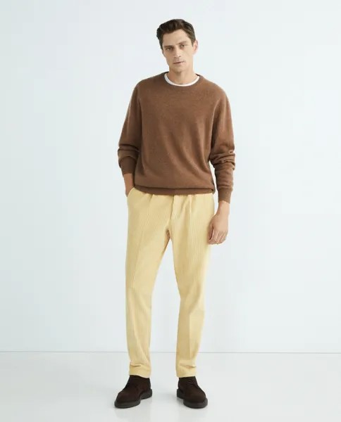 Мужские итальянские вельветовые брюки Devoré Incipit, желтый