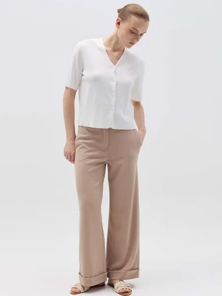 Широкие брюки с отворотами Hybrid, цвет beige