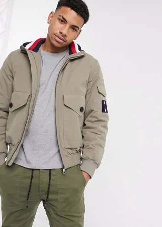 Светло-бежевый бомбер с карманами Tommy Hilfiger