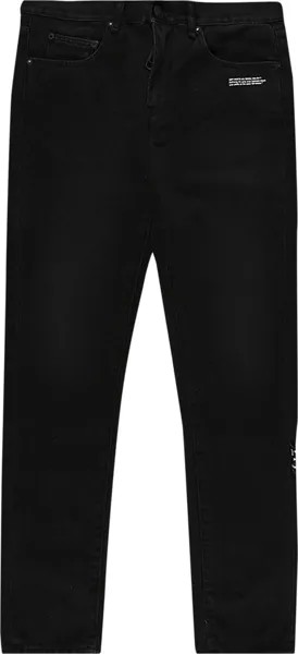 Джинсы Off-White Slim Jeans 'Black/White', черный