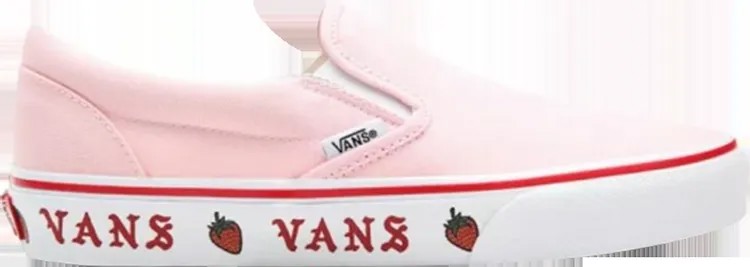 Кеды Vans Classic Slip-On Sidewall Print - Strawberry, розовый