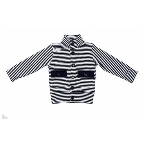 Пиджак M-Bimbo для мальчиков, карманы, трикотажный, размер 92, синий, белый