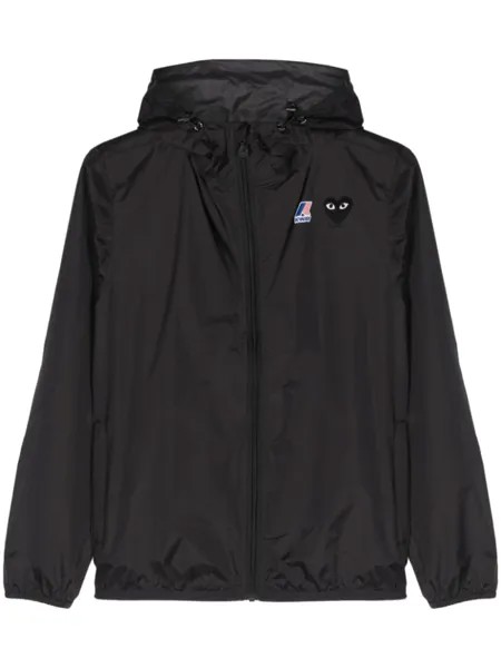 Comme Des Garçons Play куртка на молнии с капюшоном из коллаборации с K-Way, черный