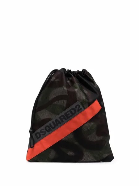 Dsquared2 camouflage drawstring backpack