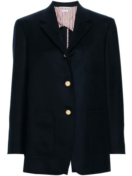 Thom Browne шерстяной однобортный пиджак, синий