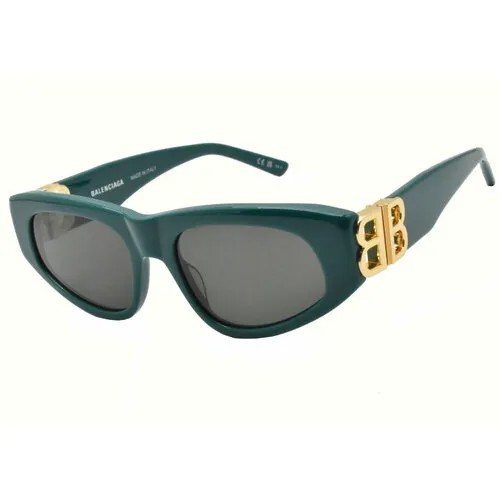 Солнцезащитные очки BALENCIAGA BB0095S, зеленый, серый