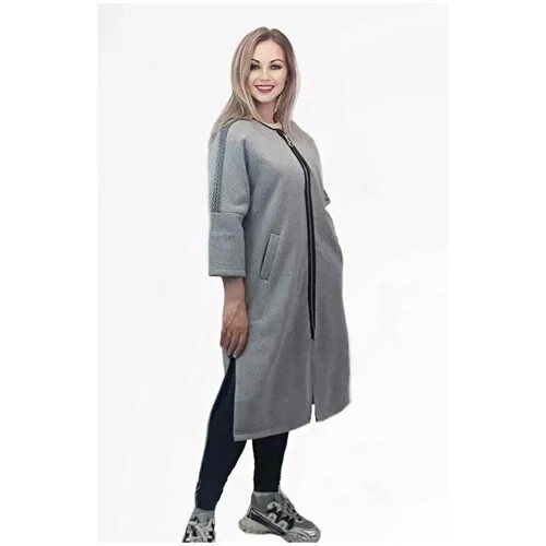 Пальто , размер 50, серый