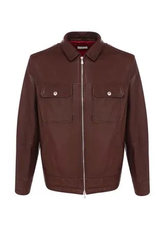 Кожаная куртка Brunello Cucinelli