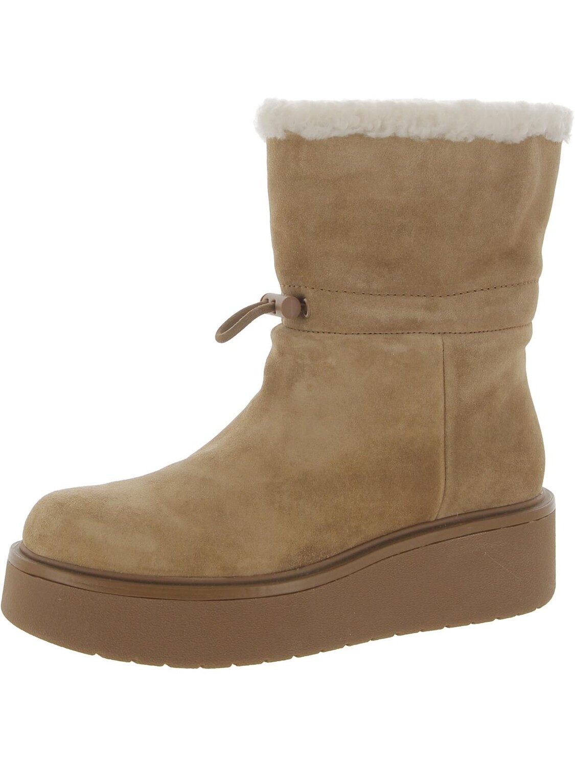 Женские замшевые зимние и зимние ботинки Bellingham на плоской подошве Vince, цвет Light Fawn  Suede