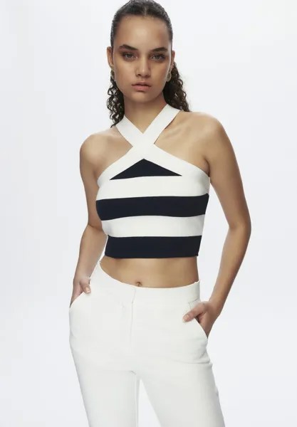 Топ Front Cross adL, цвет striped navy blue
