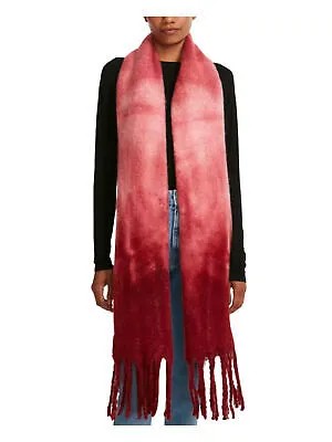 STEVE MADDEN Женский терракотовый красный зимний шарф с бахромой и бахромой