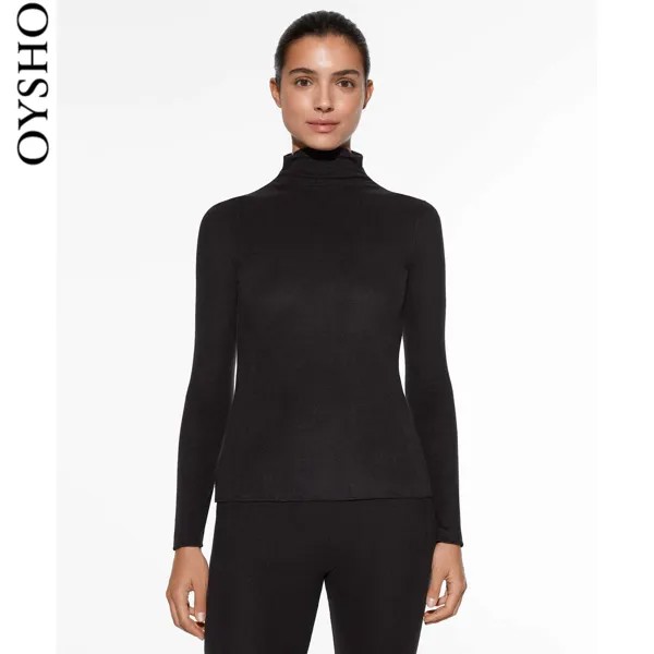 Футболка Oysho из флиса, черный