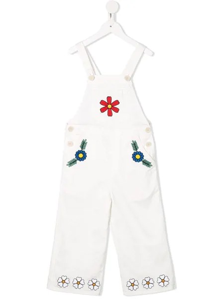 Stella McCartney Kids комбинезон с цветочной вышивкой