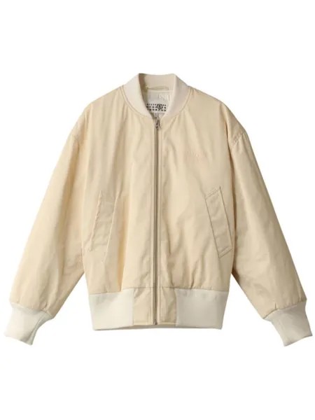 Бомбер с узором MM6 Maison Margiela, бежевый