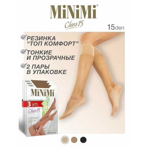Колготки MiNiMi, 15 den, 3 шт., размер 36, бежевый