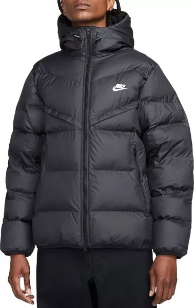 Мужская куртка-пуховик с капюшоном Nike Storm-FIT Windrunner PrimaLoft, черный