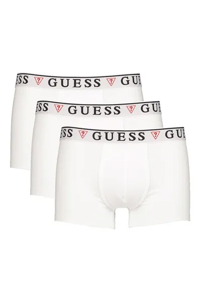 Боксеры с логотипом - 3 пары Guess, белый