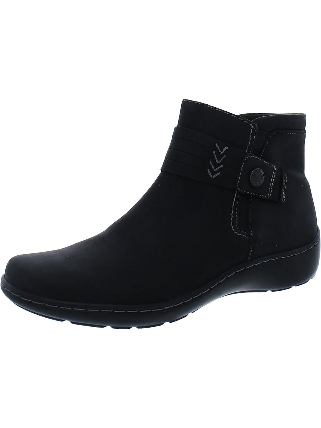 Женские кожаные ботильоны до щиколотки Clarks, черный