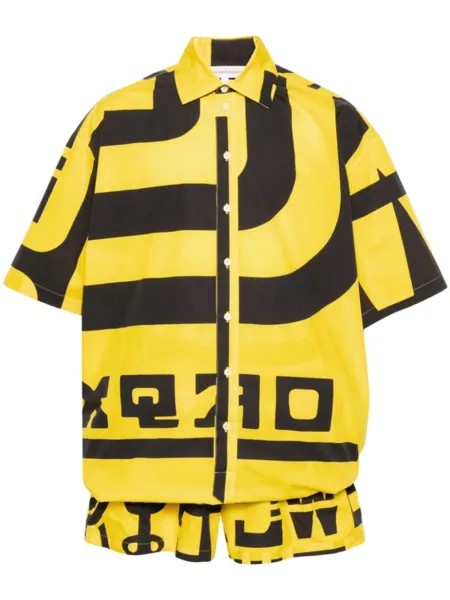 Walter Van Beirendonck комбинезон с геометричным принтом, желтый