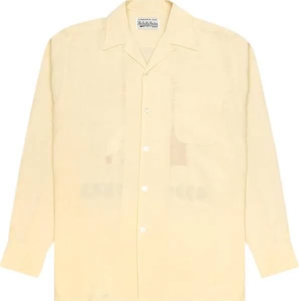 Рубашка Wacko Maria Long-Sleeve 50's Shirt Type-3 'Yellow', желтый